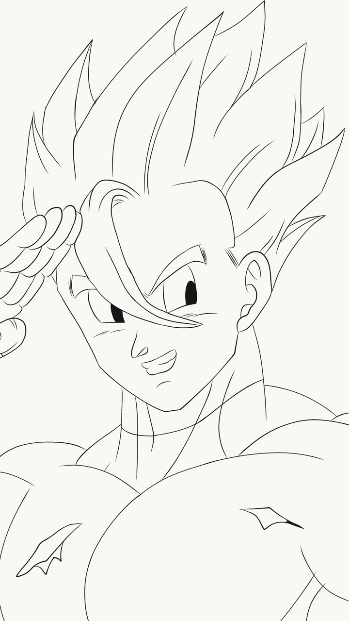 Gohan outline draw
