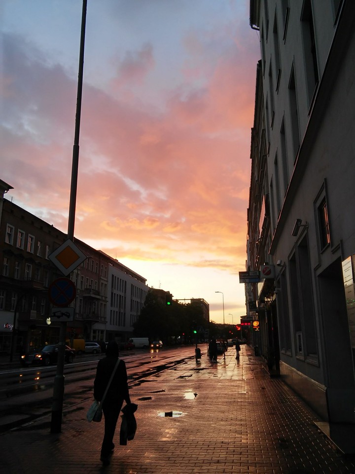 Sunset in Szczecin (Poland)
