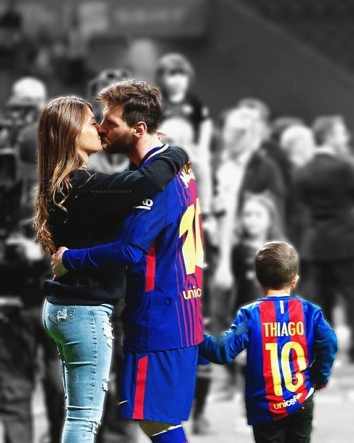 Messi & Antonella with Thiago
