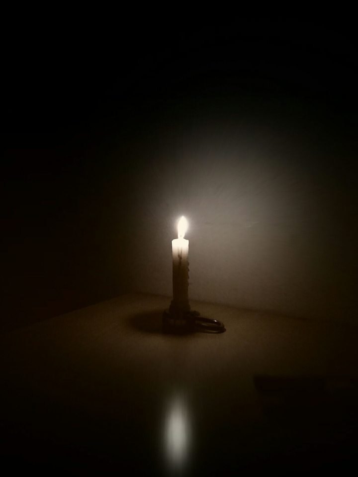 sad and lone candle