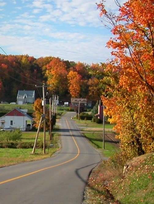 Autumn road in Quebec