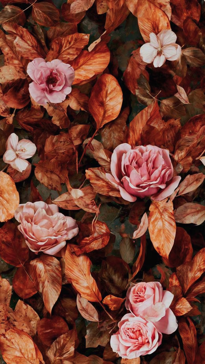 AUTUMN FLOWERS and LEAVES