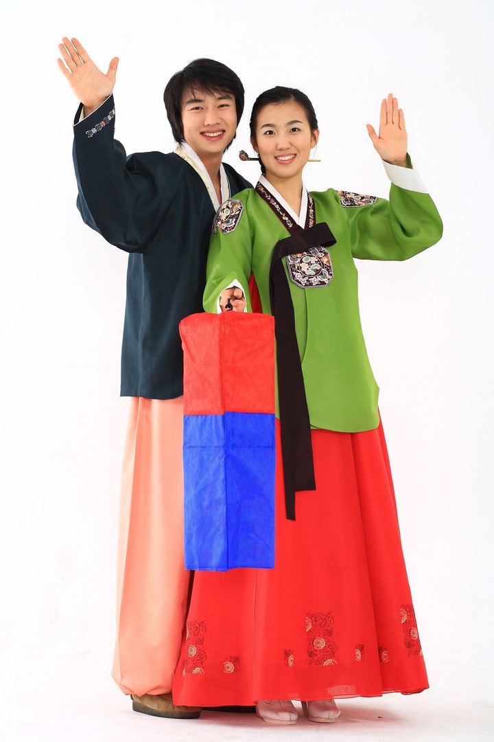 Couple in Korean Dress I