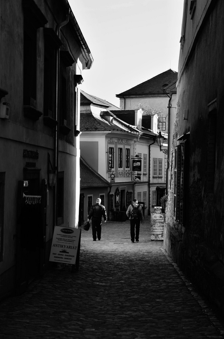 In the street