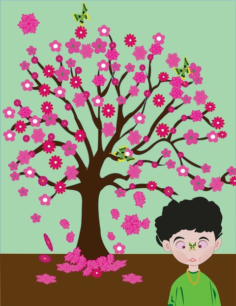Blossom and a boy