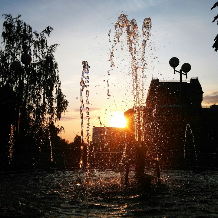 Sunset water