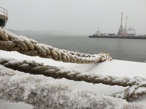 Port in winter