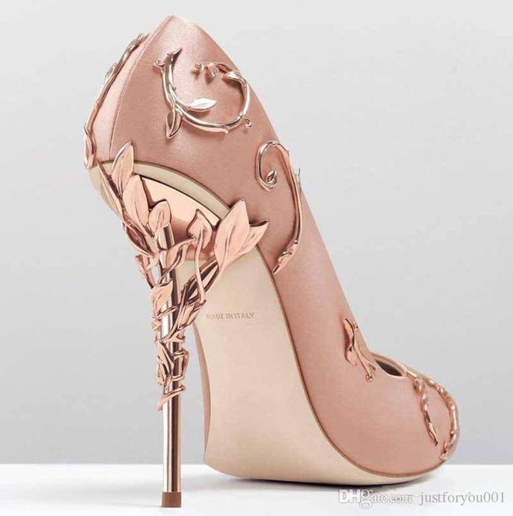 Metallic heels