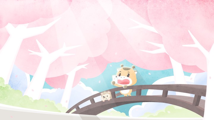 Gimonge's picnic under the cherry blossom