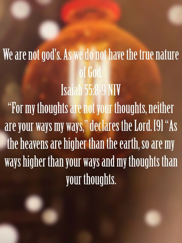 We are not god's