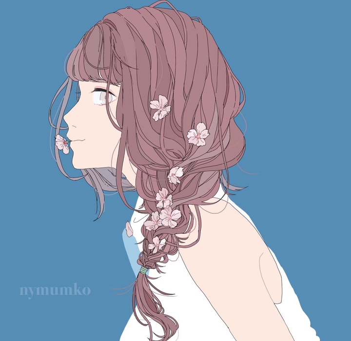 BRAID WITH CHERRY BLOSSOMS
