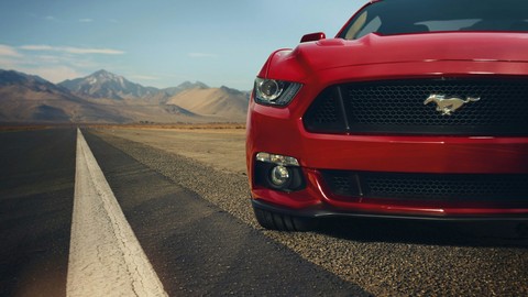 ford mistang red muscle car