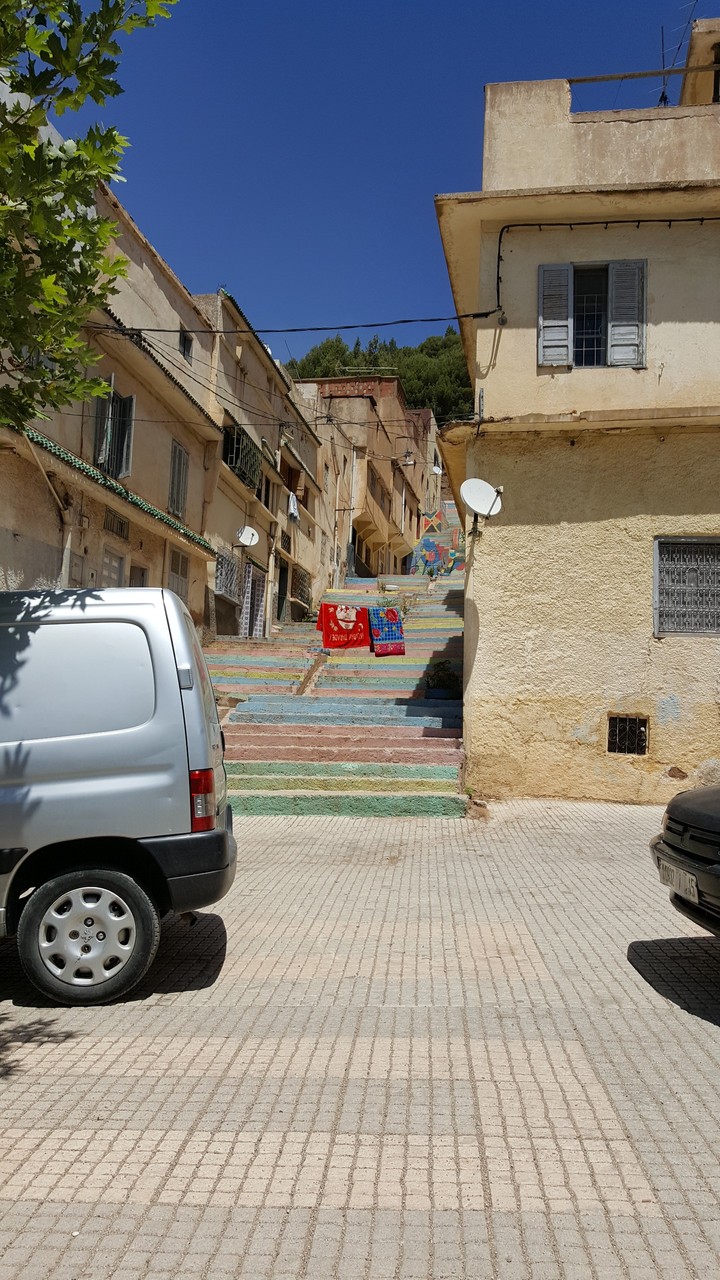 coloured stairs