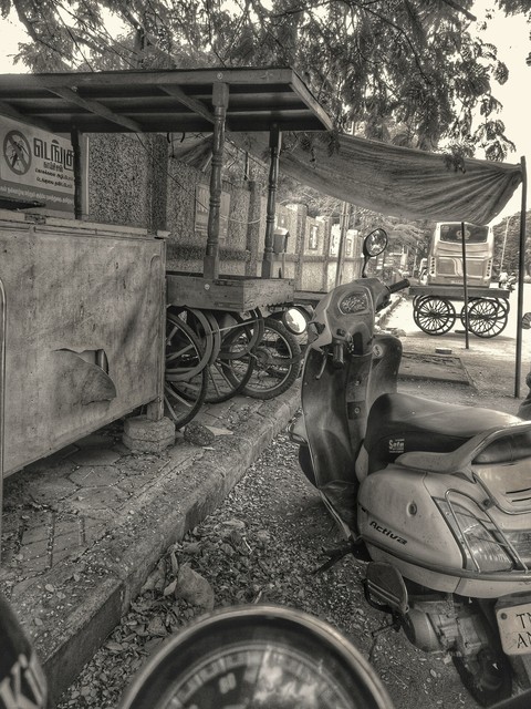 black and white photo