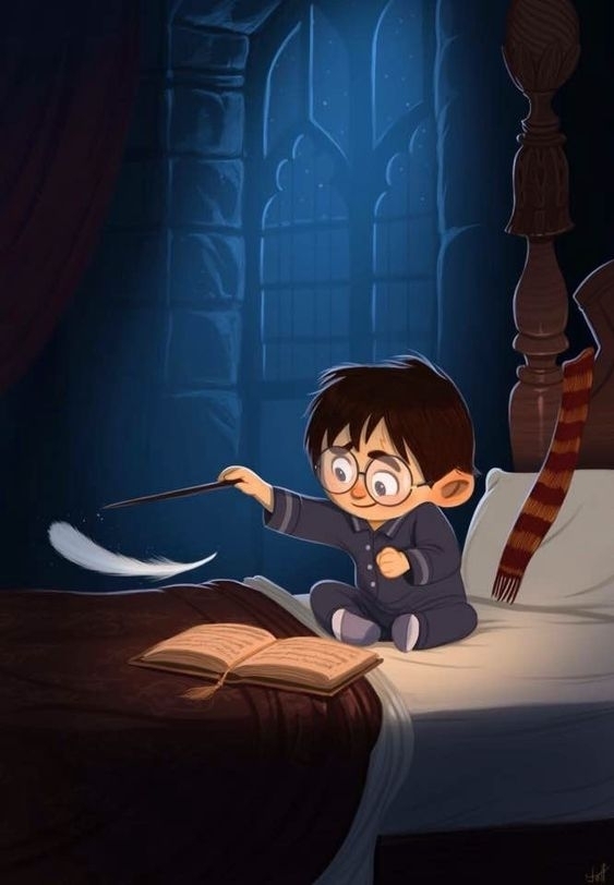 harry in his bedroom