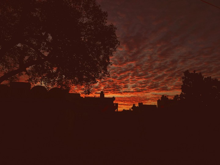 red tinged
