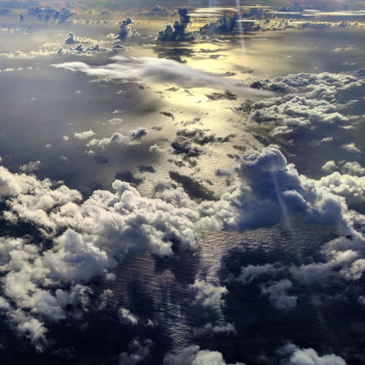 Above the clouds...