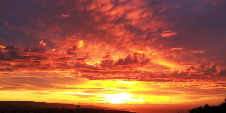 Atardecer de fuego