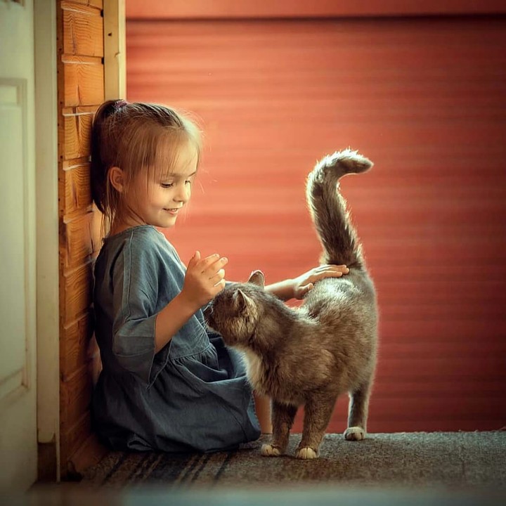 Sweet Girl & Cat