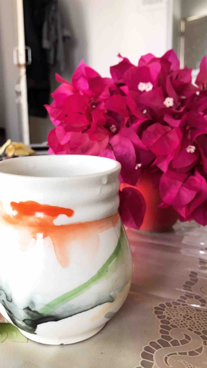 coffee and flowers