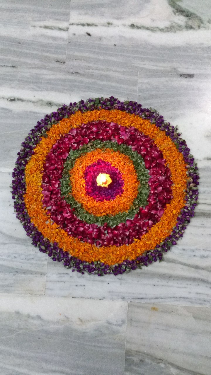 flowers rangoli