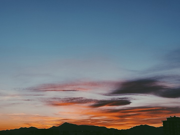 orange clouds