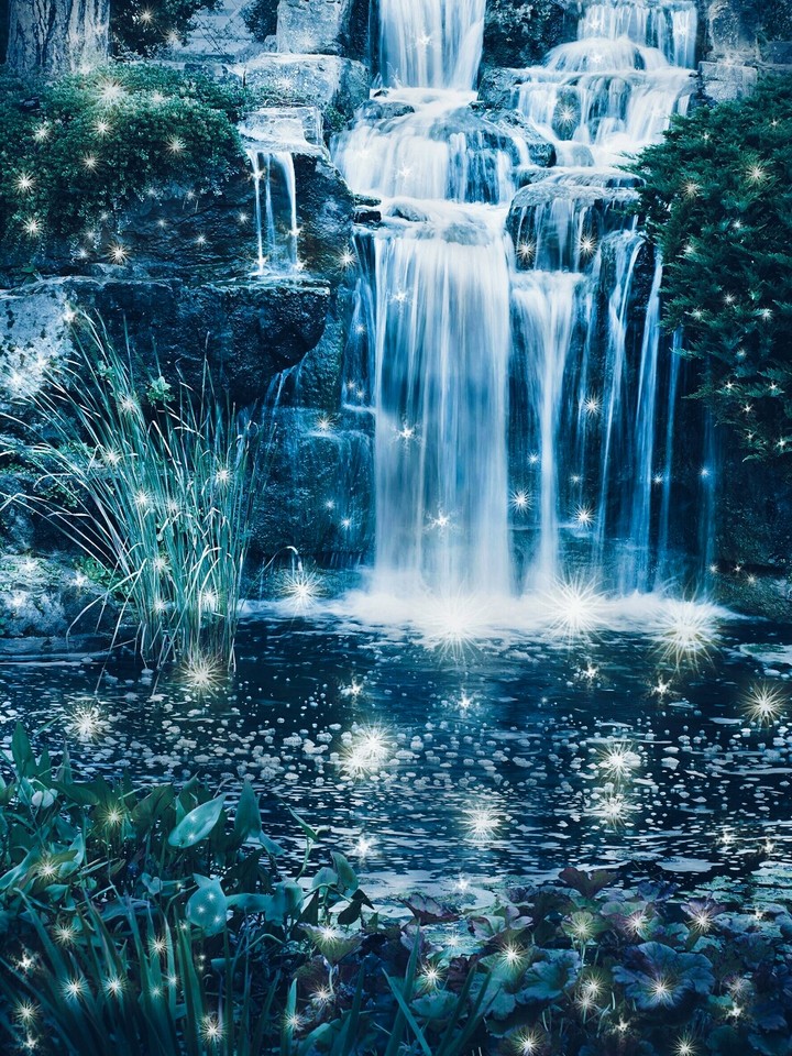 glitter waterfall