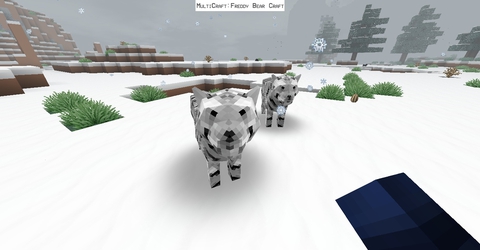 white tiger in mini block craft