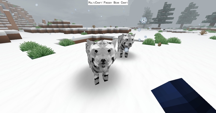 white tiger in mini block craft