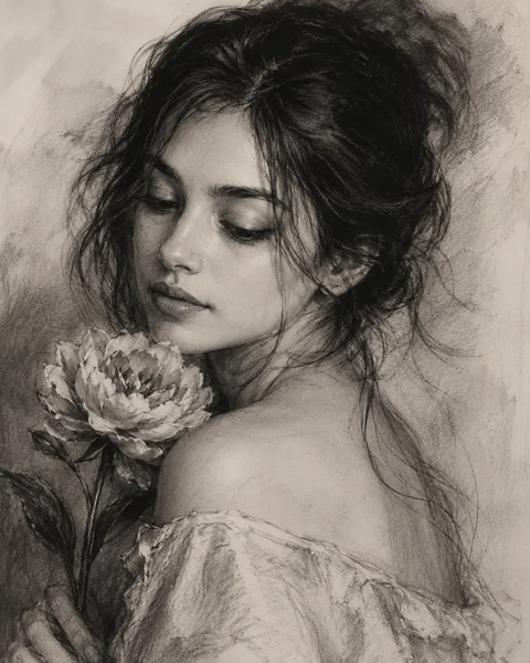 monochrome, hairstyle Hintergrundbilder
