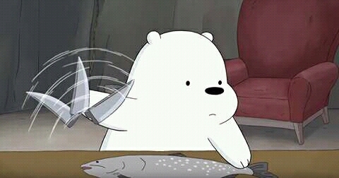ice bear chop the fish
