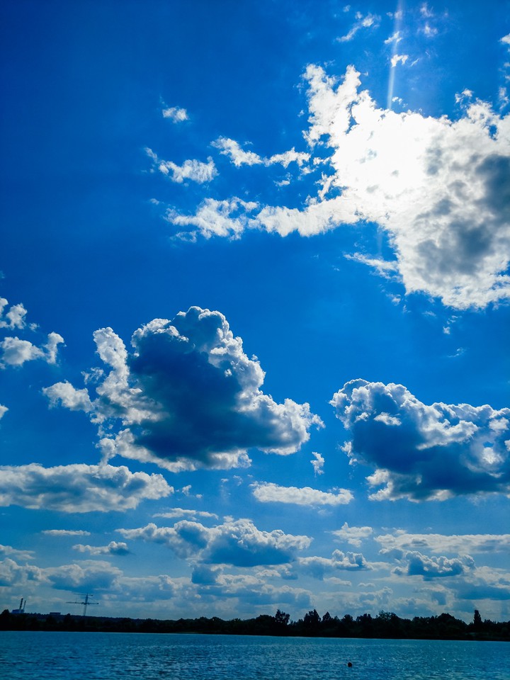 The sky above the nuclear power plant