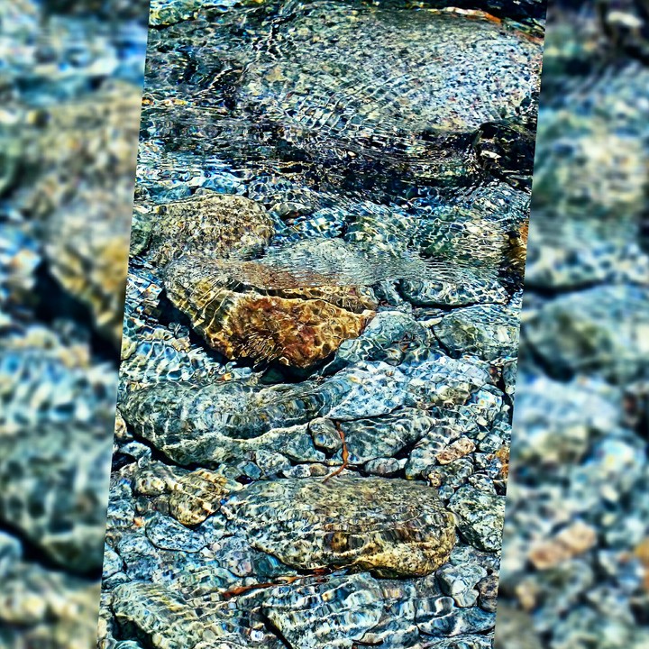 Stones in water