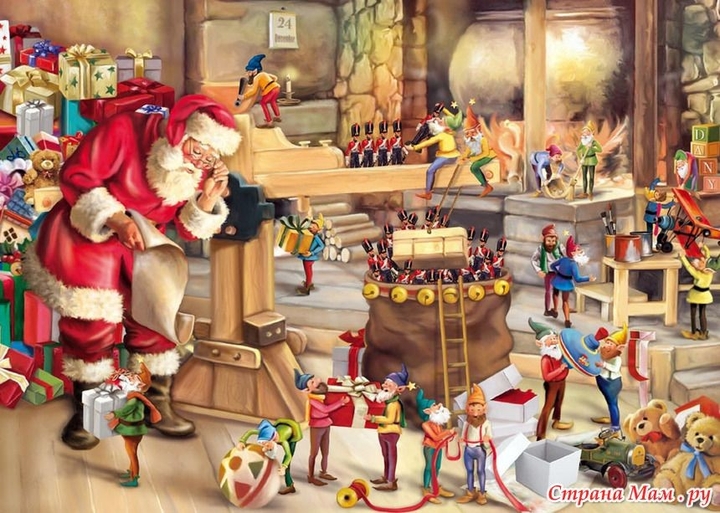 babbo Natale al lavoro