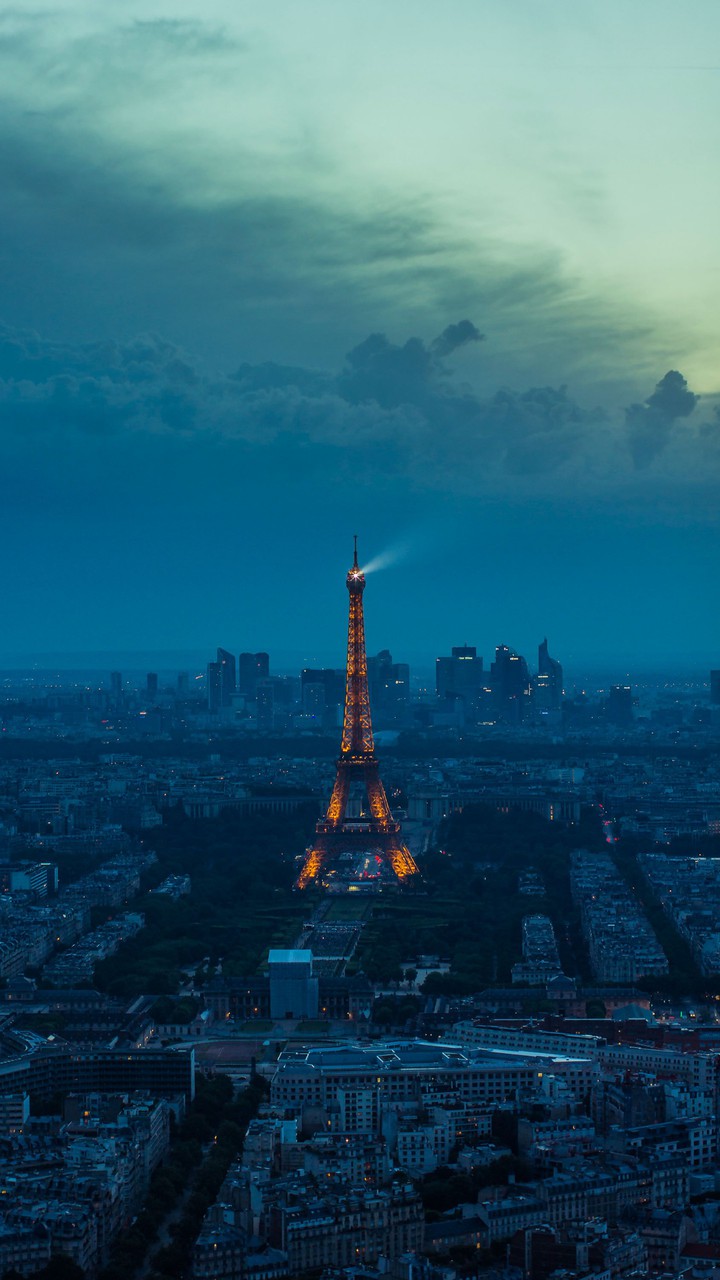 wide view of Paris tower