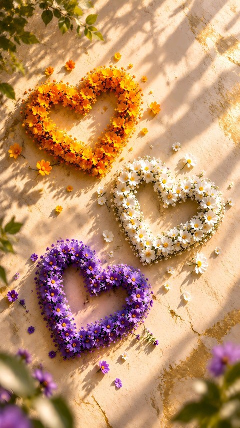 Floral heart wallpaper