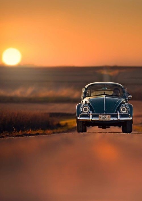 sunset & road