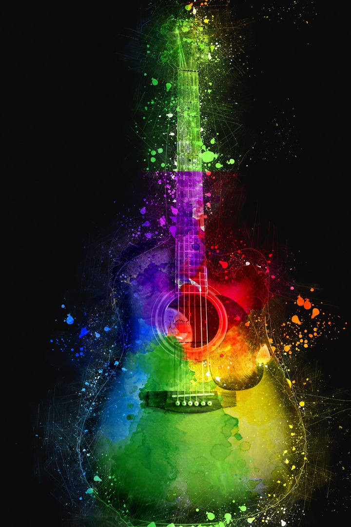 colourful guitar
