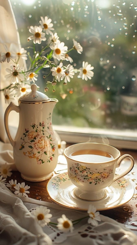 flower, tableware háttérképek
