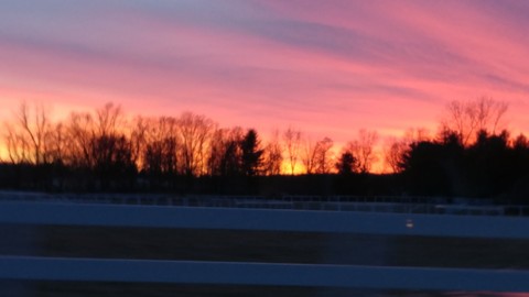 sunset at the farm