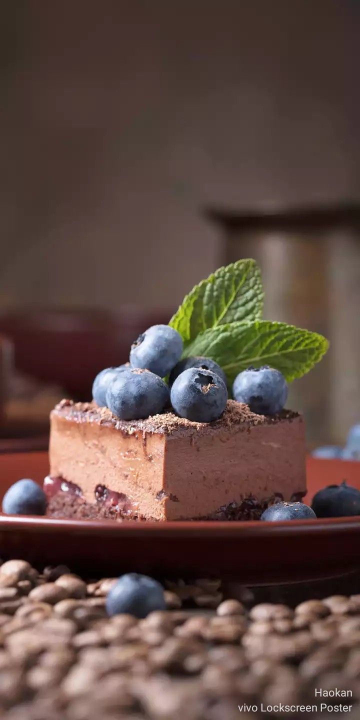 Dark Chocolate & Blueberry Mousse Cake