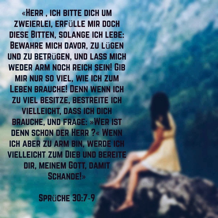 Bibel - Sprüche 30.7-9