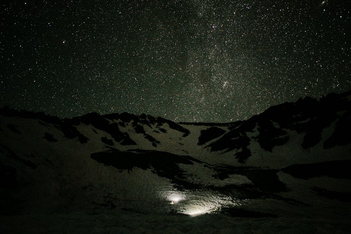 The reward of camping on the mountains