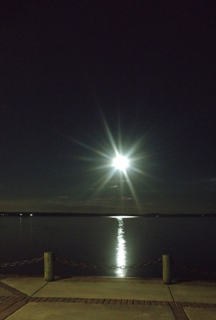 Moon over water