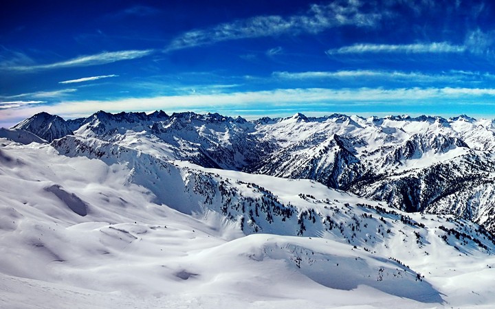 snowy mountains