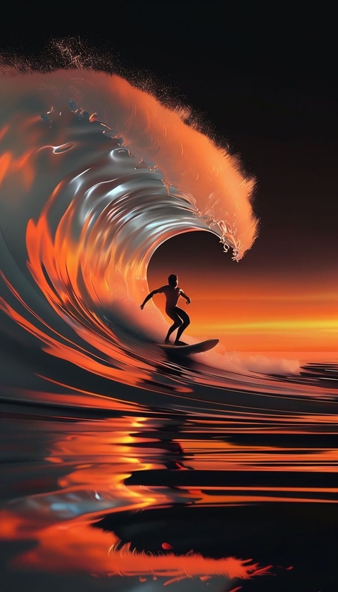 ταπετσαρίες Surfboard, Wave