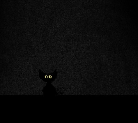 Black Cat With a Green eyes