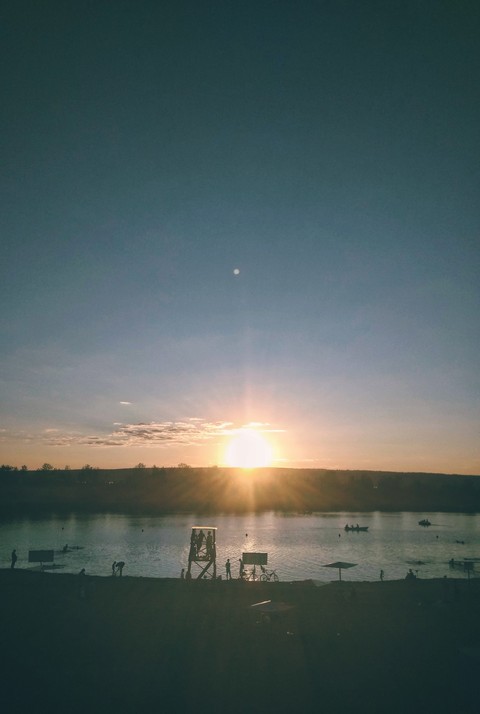 sunset on the beach