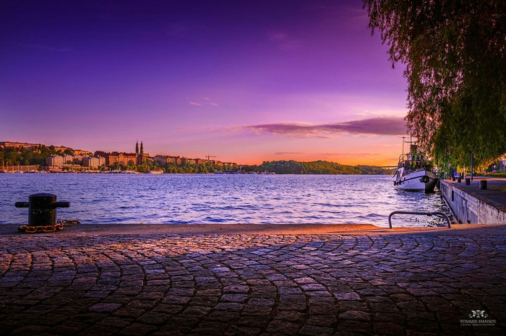purple relaxing sunset