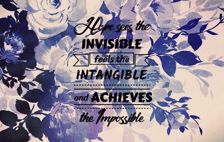 Never lose hope